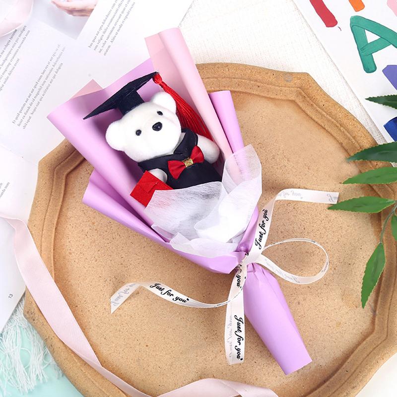 1 шт. декор для вечеринки искусственный цветок доктор медведь свадебные сувениры выпускной подарок мультяшная плюшевая игрушка реквизит для фотосессии цветочный букет