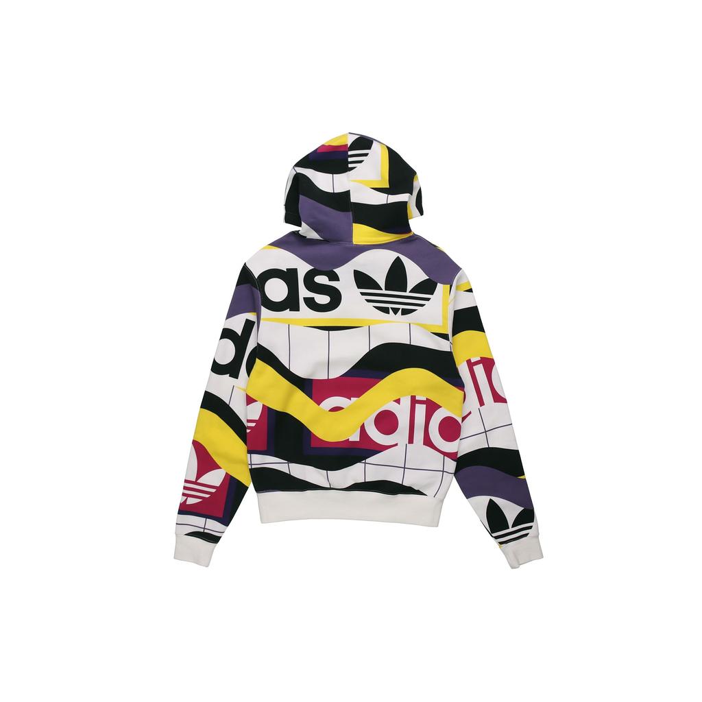 Adidas Каталог оригиналов Трилистник Толстовка с принтом по всей поверхности Мужские топы Белый FM1566