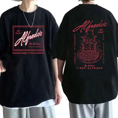 Футболка Freddie Gibbs и The Alchemist Alfredo Новая Музыка Футболка Alfredo Мужская Женская Короткий Рукав Хип-Хоп Топы Одежда Y2K