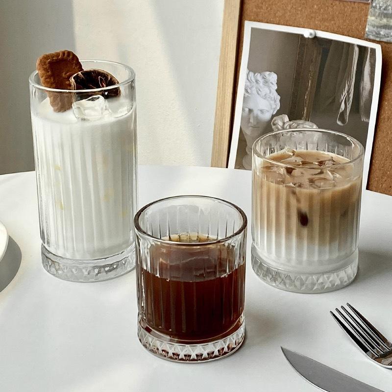 1pcs Wine Glass Ice Stripe Glasses Baijiu Cups Set Household Wine Dispenser Cups Foreign Wine Mug Whisky Beer Glass Shot Glass 5