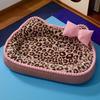 Leopard-print Cat Dog Sofa Bed Four Seasons Cat Sleeping Mat Pet Cushion Bed  Pet Sleeping