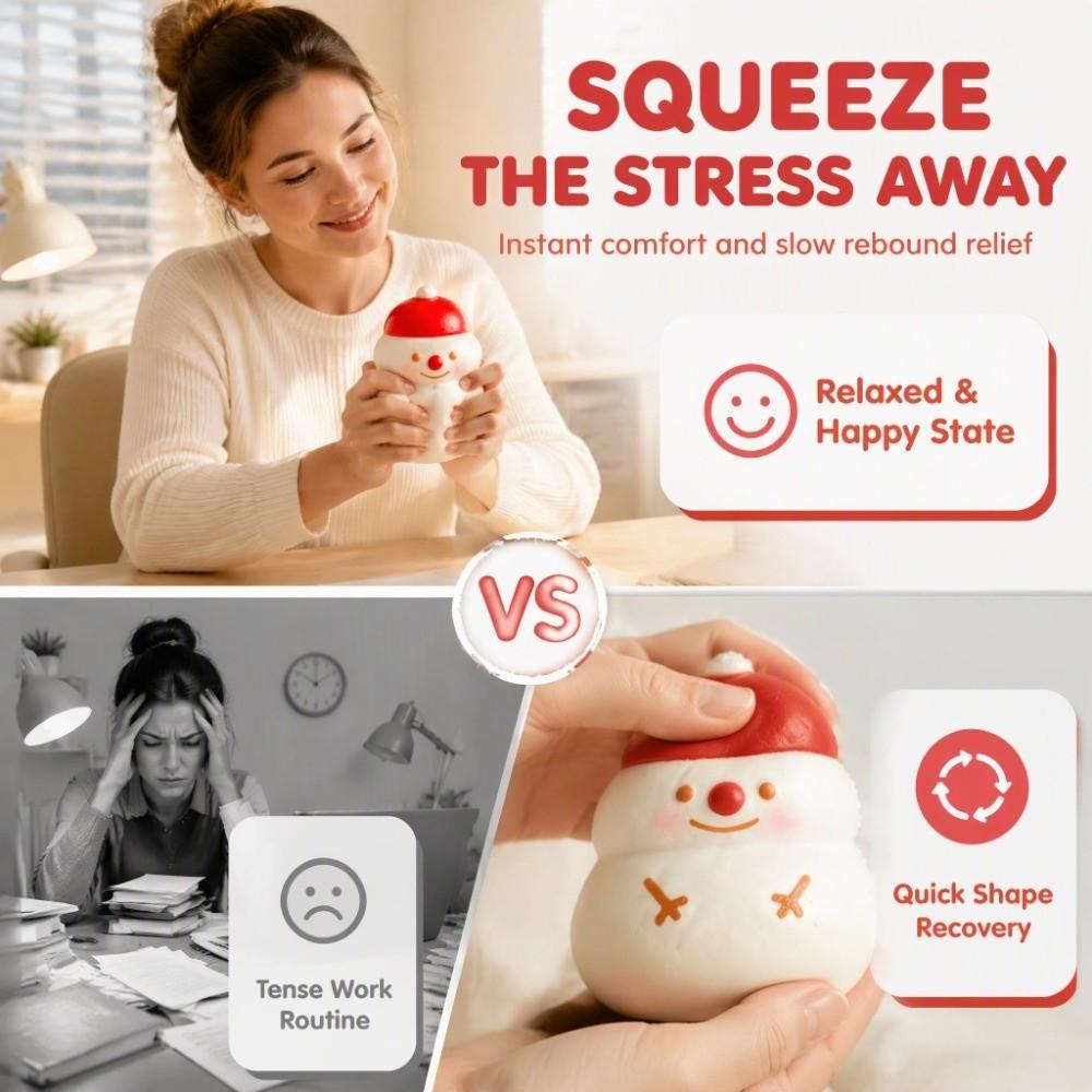 Slow Rebound Christmas Snowman Squishy Soft Christmas Squishy Toy Goodie Bag Stuffer