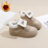 Winter Faux Fur Lining Snow Booties for Women Non-Slip Platform Warm Plush Fleece Lined Short Ankle Boots Shoes Women's Faux Suede Walking Sneakers