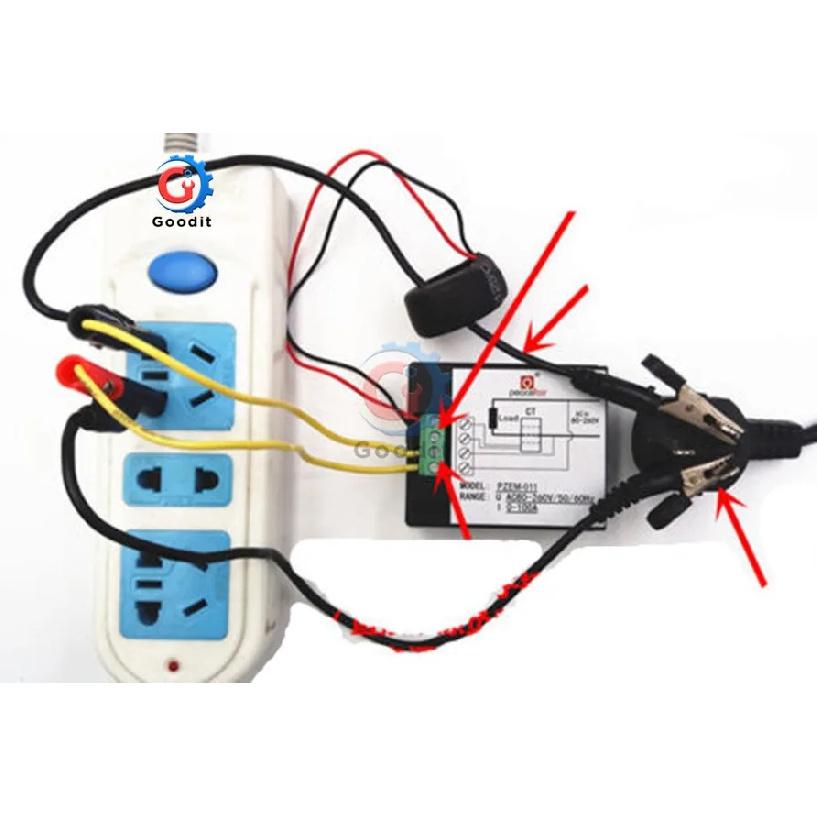 AC 80-260V 100A AC LCD Digital Ammeter Voltmeter Power Energy Volt Voltage Current Meter Gauge with STN LCD Backlight 110V 220V