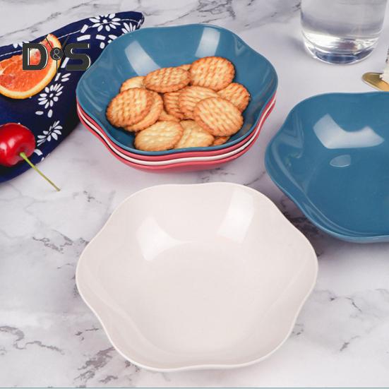 Fruit Plate Reusable Wear-resistant Plastic Anti-skid Snack Dish Bowl