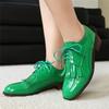 Мода Мода Весна Шнуровка Оксфорды Балетки Женские Шнуровка Круглый Носок Лоферы Пряжка Кисточка Кожа Дерби Британские Женские Туфли на Толстом Каблуке