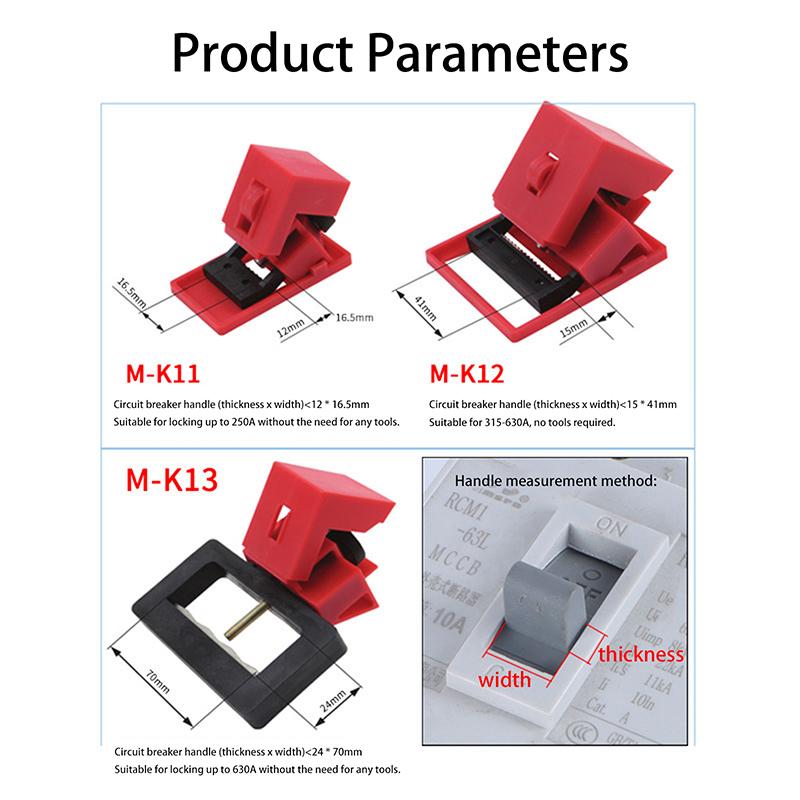 Clamp-On Moulded Case Circuit Breaker Lockout Device Isolation Appliance Electrical Power Blocked Loto Safety Tagout Lockout