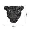 Leopard Patches For Clothing Black Sequin Diy Accessories For Clothes Badge