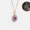 Natural Stone Energy Necklace Women'S Style Stainless Steel Sense Color Retention Fashion