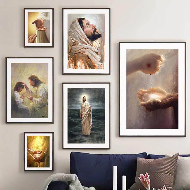 Holy Light Leader Christ Jesus Wall Art Canvas Painting God Posters And Prints Wall Pictures For Living Room Home Decoration