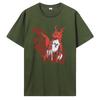 Unisex Digimon Black Tshirt Guilmon Pure Cotton Harajuku Tees Streetwear Tshirt