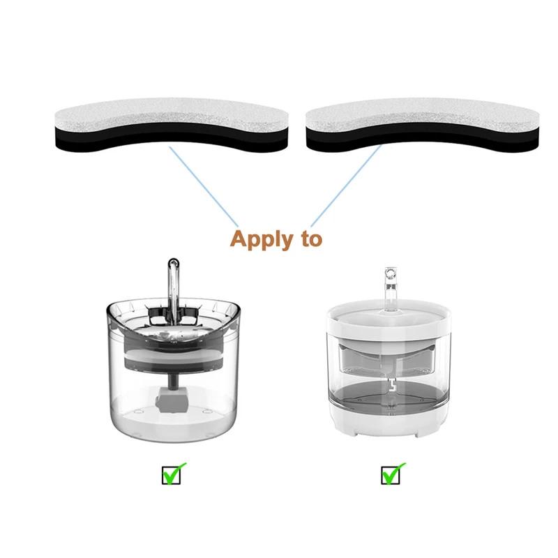 WF050 WF060 Cat Water Fountain Filters 4pcs Activated Carbon Replacement for Pet Auto Drinker