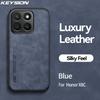 KEYSION Роскошный ретро-чехол из искусственной кожи для Honor X8c, мягкий силиконовый + противоударный чехол для задней панели телефона из поликарбоната для Huawei Honor X8c