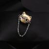 Day Cute Cartoon Glasses Cat Niche Brooch Pin Fixed Clothes Small Button Pin Decoration Exquisite Animal Accessories
