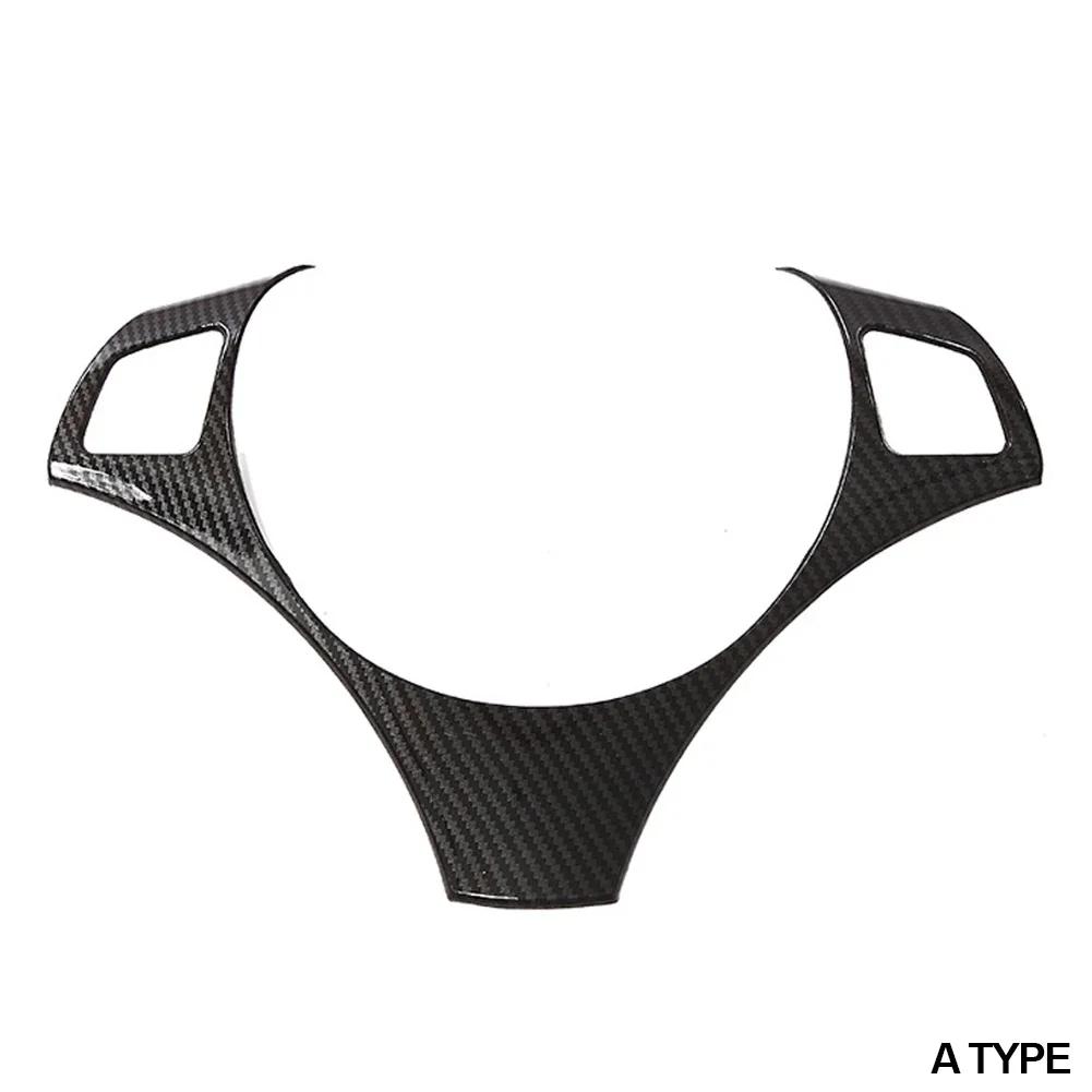 Для BMW 1 3 Серии E87 E90 E92 E93 2006-2012 Декоративная накладка на панель рулевого колеса автомобиля с рисунком под карбоновое волокно, отделка, молдинг, наклейка