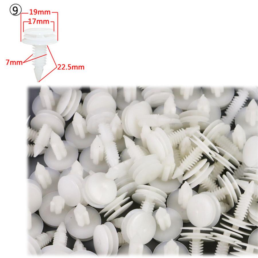 100 шт. смешанные автомобильные клипсы, пистоны для крыла и двери, нажимные клипсы, подкладка для автомобилей, зазубрины, пистоны, автомобильные крепежные элементы, аксессуары