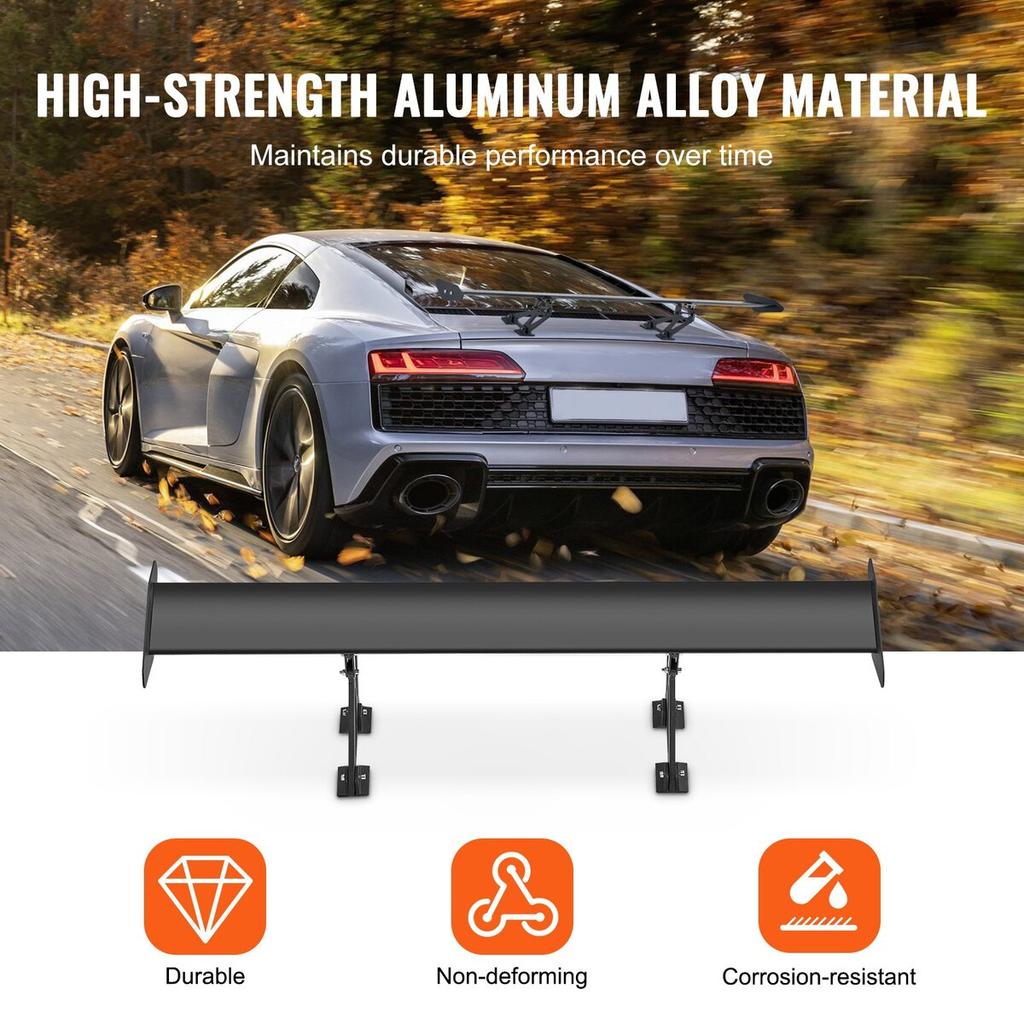 Universal Rear Spoiler GT Style Adjustable Trunk Wing Car Racing 43.3''