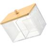 Sturdy Wood Lid Qtip Holder Storage Container Convenient for Bathroom Cotton Covers Swabs Pad and Hair Bands Organizers