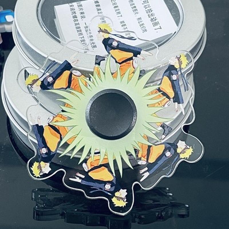 Аниме Fidget Spinner Gyro Demon Slayer Spinner для Саске Хатаке Какаши Аутизм антистресс Tri-Spinner игрушки для взрослых и детей