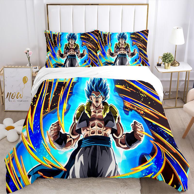 Super Saiyan Blue Power Print 3Pcs Bedding Setduvet Cover With 2 Bedropillowcase Home Birthday Gift