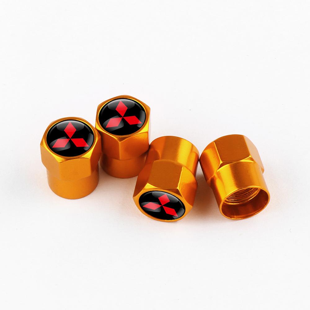 4Pcs Car Styling Tire Valve Stem Caps For Ralliart Logo For Mitsubishi Asx Lancer L200 Pajero Sport Attrage Xpander Mirage
