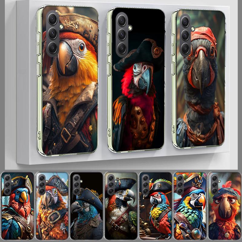 Чехол для телефона Пиратский попугай для Samsung A17 A37 A57 A07 A16 A26 A36 A56 A06 A02S A12 A22 A32 A52S A04S A14 A24 A34 A54 A03 A13 A33 A