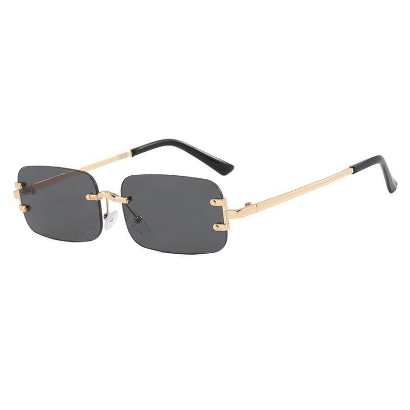 Frameless Sunglasses Small Frame Fashion Trimmed Sunglasses Spice Girl Same Sunscreen Sunglasses Women