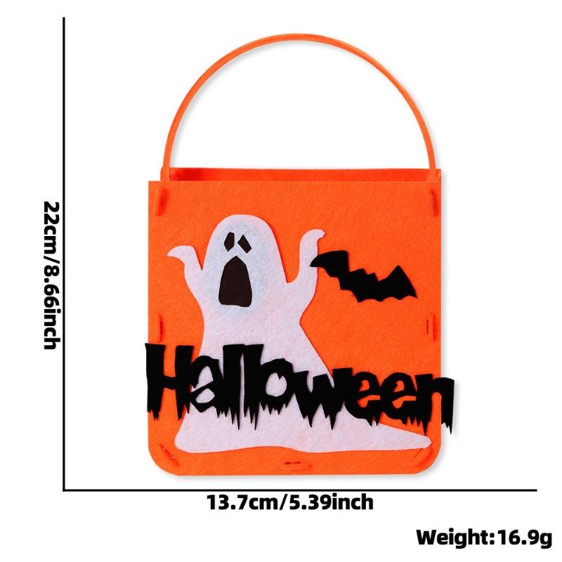 1PC Halloween Loot Party Kids Pumpkin Trick Or Treat Tote Bags Candy Bag Halloween Candy Storage Bucket Portable Gift Basket