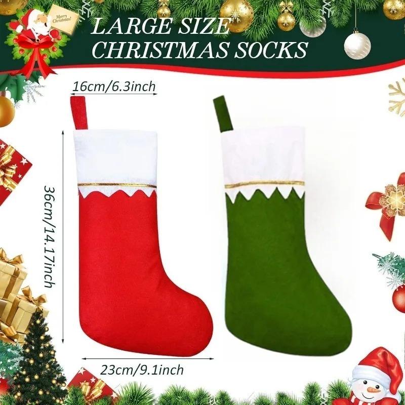 Christmas Hanging Stocking for Fireplace Decoration Gift Bag Holiday Party Display Festive Ornament Christmas Home Decor