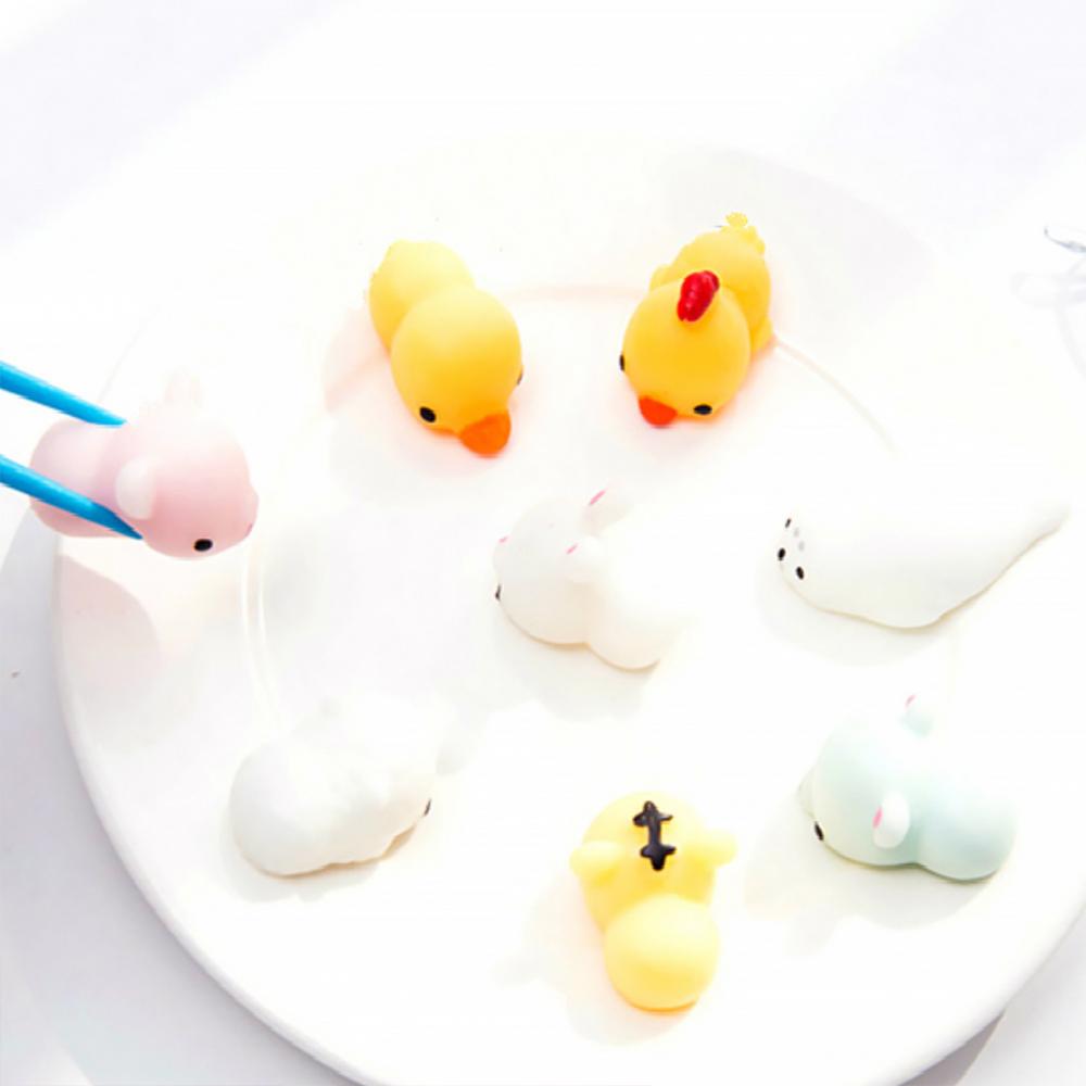 50PCS Mochi Squishy Squeeze Toys Mini Animal Anti-stress Toys Party Favors Stress Relief Toys Packs