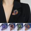 Винтажная хрустальная брошь из сплава, булавка на лацкане, шикарная красочная булавка, подарок для нее