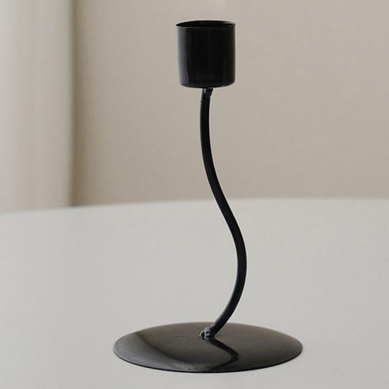 Конический подсвечник, металлический изогнутый подсвечник, центральный элемент стола, конический подсвечник для свадебного праздничного декора