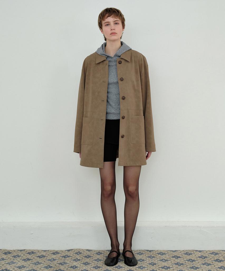 Symmetricpercent Vintage Faux Leather Jacket / Mocha