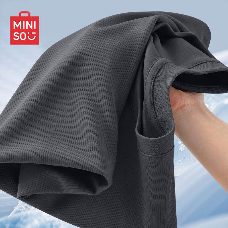 MINISO Мужская дышащая футболка с коротким рукавом, быстросохнущая
