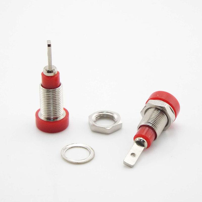 5 шт. гнездо для крепления на панель шасси, гнездо 2 мм, штекер типа «банан», разъем для незащищенной латуни, никелированная