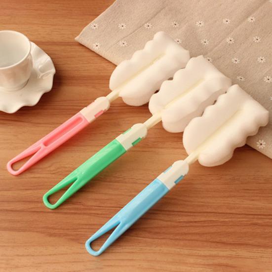 5Pcs Bottle Brush Sponge Cup Cleaner Detachable Long Handle Portable Cleaning Brush for Cups Glasses Water Bottles