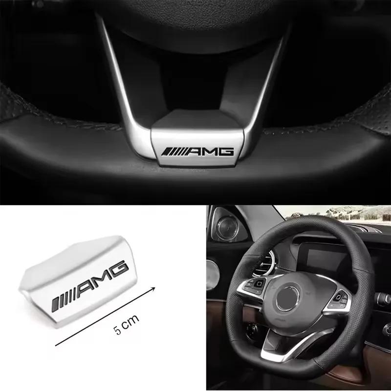 Car Steering Wheel Decoration Emblem Sticker Accessories For Mercedes Benz AMG Brabus Smart Maybach W204 GLC CLA W205 W203 W206 FF70