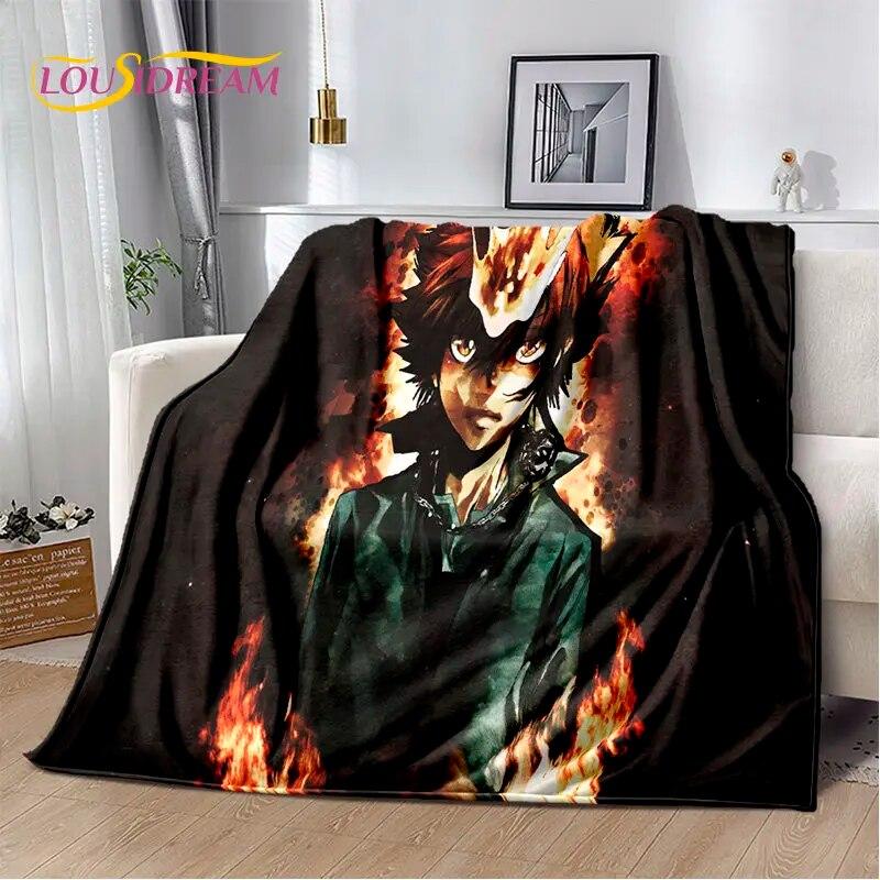 Мягкое плюшевое одеяло в стиле аниме «Учителя Hitman Reborn», фланелевое одеяло для гостиной, спальни, кровати, дивана, чехол для пикника, детское одеяло