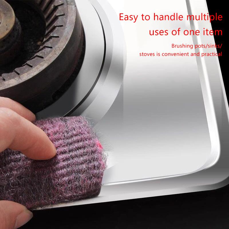 10 шт. Подушечки из стальной ваты Обильная пена Скребок для чистки посуды Чистящие подушечки Многоразовая предварительно пропитанная подушечка для бытовой кухонной уборки