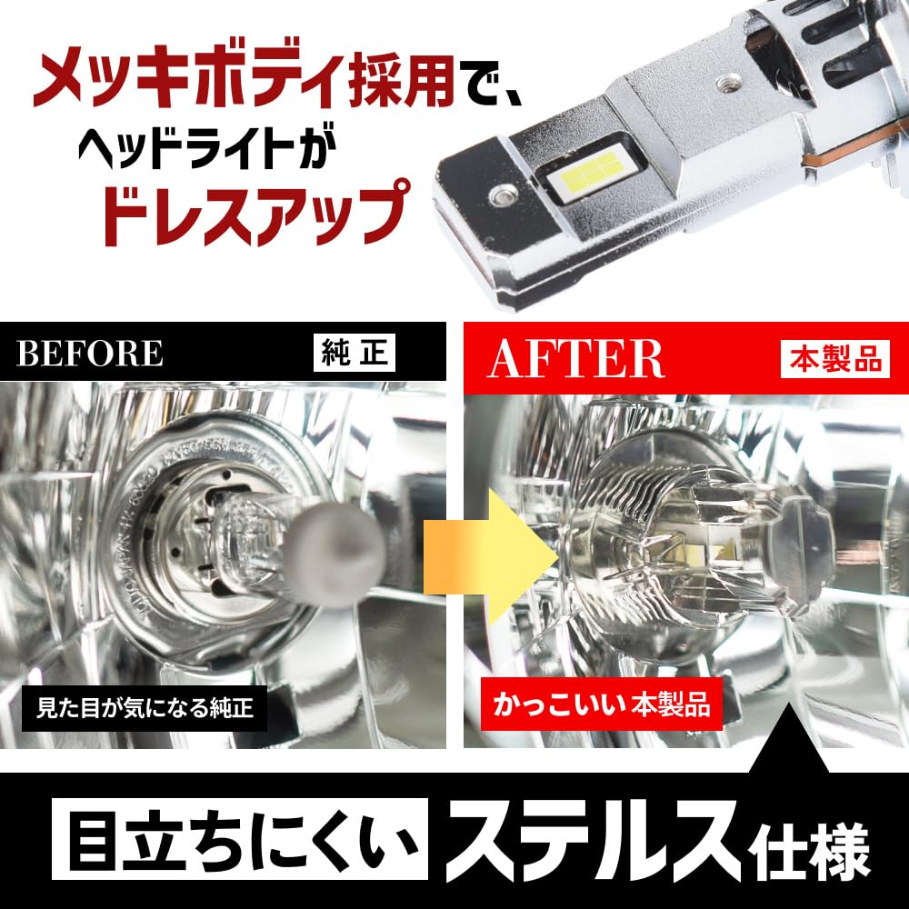HID Shop H7 LED Headlight Explosive White Vehicle Inspection Compatible