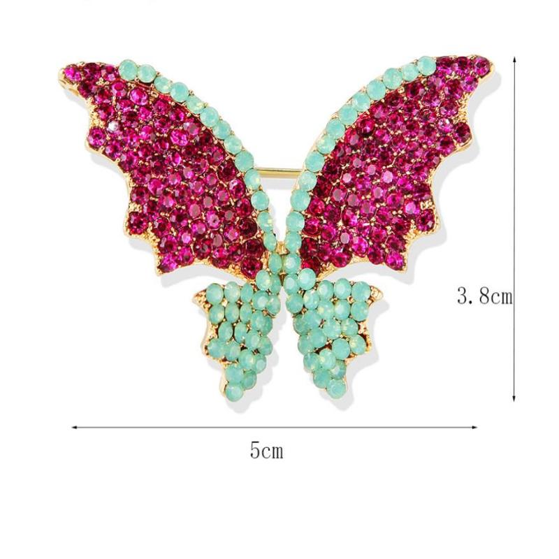 Fashion Insect Butterfly Inlaid Rhinestone Brooches For Women Clothing Coat Accessries Gifts