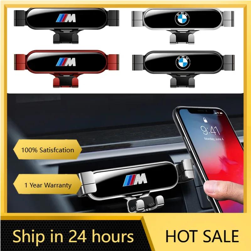 JUSK5 New 2025 Gravity Car Holder For Phone Air Vent Clip Mount Mobile Cell Stand For BMW M Power Sport M1 M3 M4 M5 M6 E90 F30 X4 X5 X