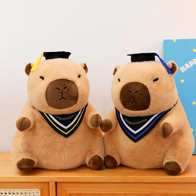 Доктор. Капибара Капибара Кукла Кукла Шляпа Плюшевая игрушка Тряпичная кукла Сувенир на выпускной Подарок