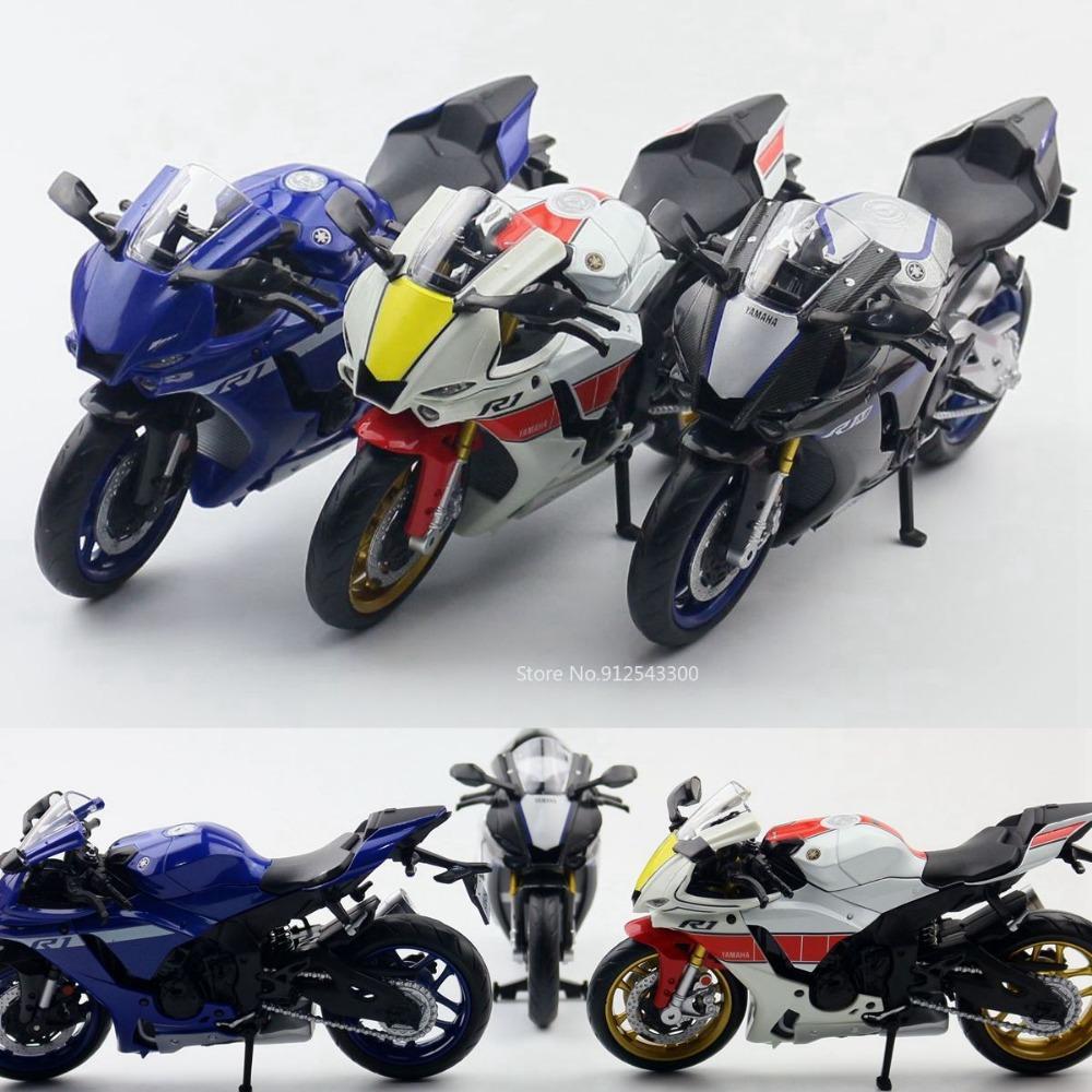 Масштаб 1/12 Yamaha YZF-R1M Модель мотоцикла Игрушка Литые модели для моделирования Мотоцикл Коллекция Украшения Игрушки для мальчиков Подарки