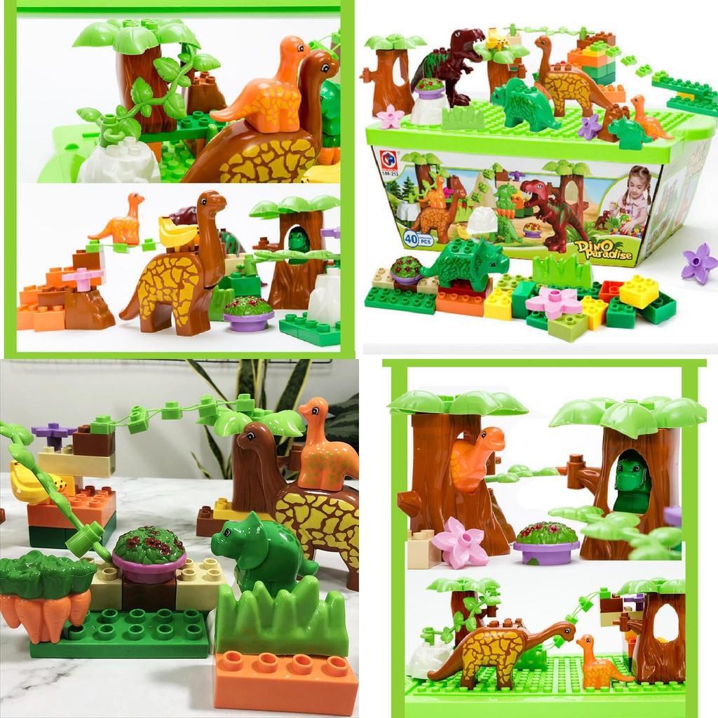 Набор строительных блоков динозавров для детей с крупными деталями из АБС-пластика для творческой игры