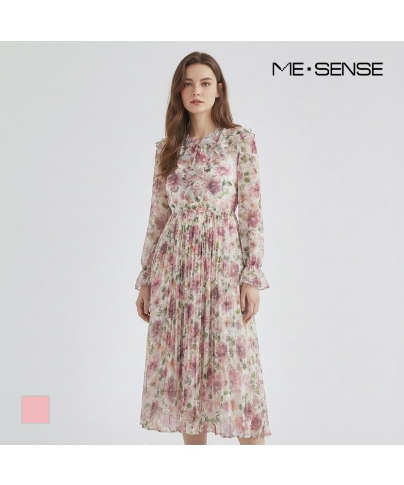 Платье MESENSE с цветами, оборками и плиссировкой_Mb43Opm201A