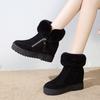Round Toe Ladies Winter Snow Boots New Winter Women's Platform Casual Boots Lace-up Female Flat Snow Boots