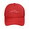 Waves ocean line abstract simple Baseball Cap Anime Graphic Hats Adult Unisex Women Sports Outdoor