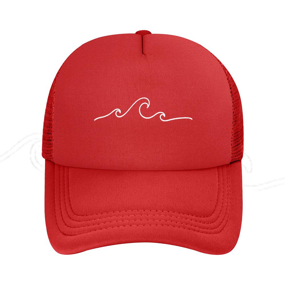 Waves ocean line abstract simple Baseball Cap Anime Graphic Hats Adult Unisex Women Sports Outdoor