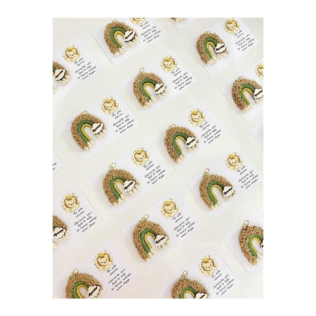 Макраме Радужный брелок